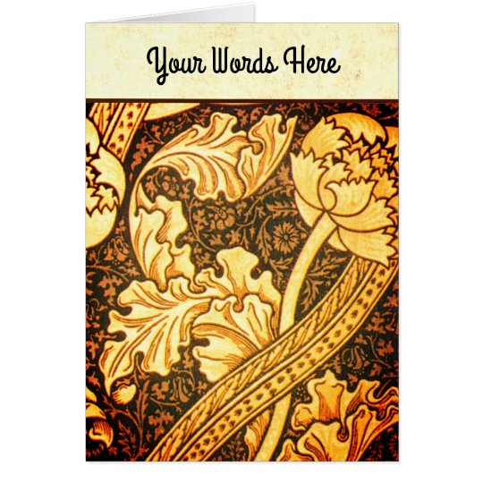 Your Words on Hand Made Paper with William Morris Card