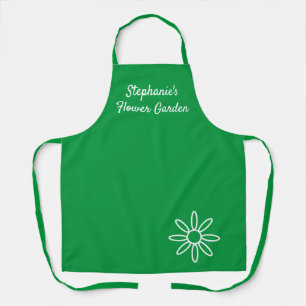 Your Words on Pretty Green & White Apron
