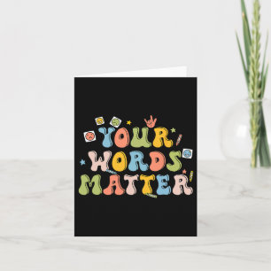 Your Words Problem Retro Pathologist Mental Health Card