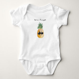 You're a Fine Apple, Pineapple Pun Onsie Baby Bodysuit