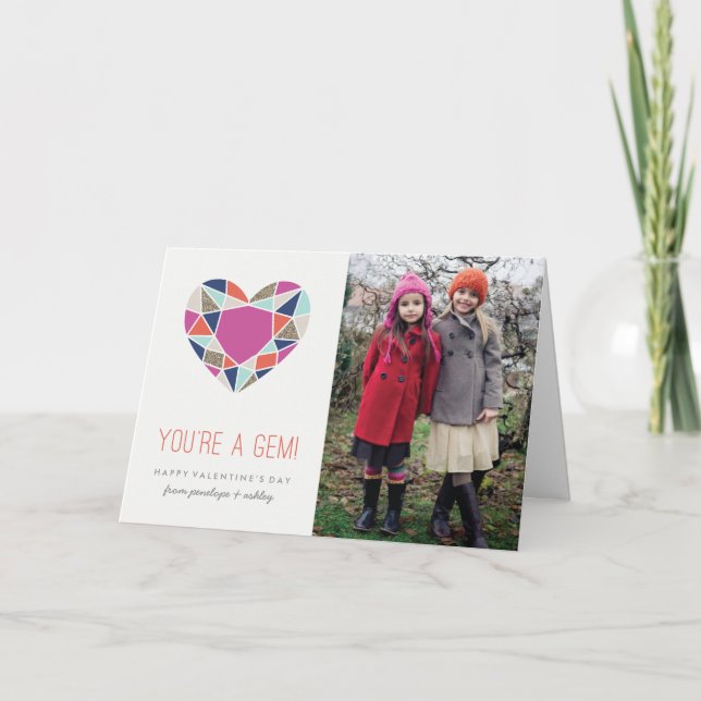 You're a Gem Valentine's Day Card - Cobalt (Front)