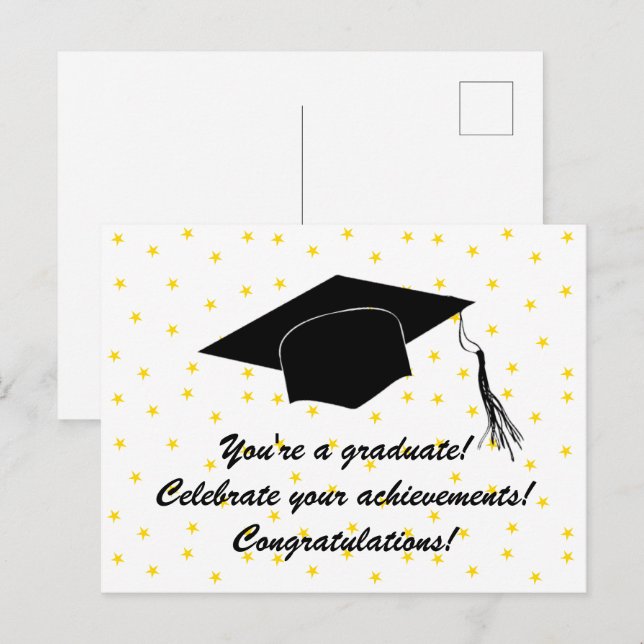 You're a graduate! Celebrate your achievements! Postcard (Front/Back)
