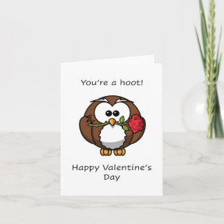You're a hoot, Happy Valentines Day Card