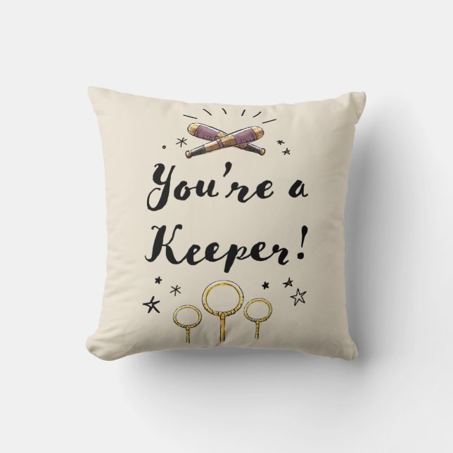You're A Keeper Throw Pillow (Front)