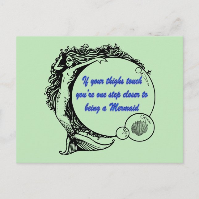 You're a Mermaid Postcard (Front)