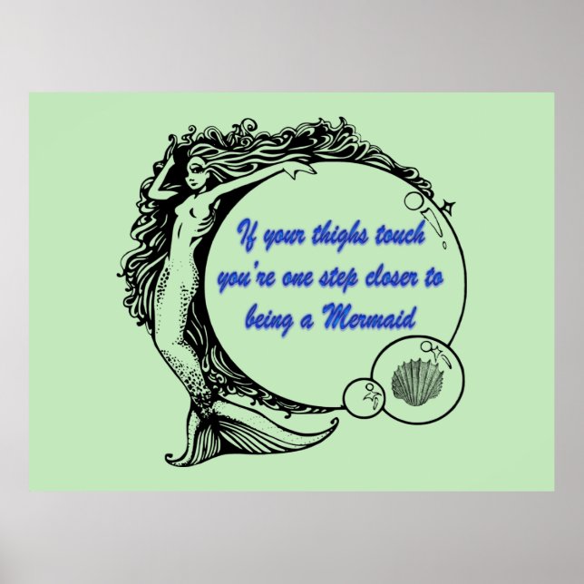 You're a Mermaid Poster (Front)