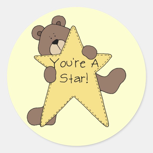 You're A Star Bear Sticker (Front)