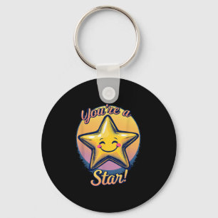 You're A Star Compliment Day Motivational Design  Keychain