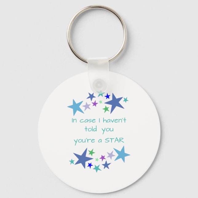 You're a Star Inspirational Quote motivational upl Keychain (Front)
