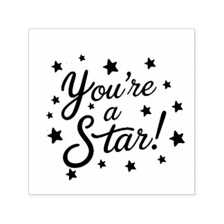 "You're a Star" Teacher Stamp – Cursive with Stars