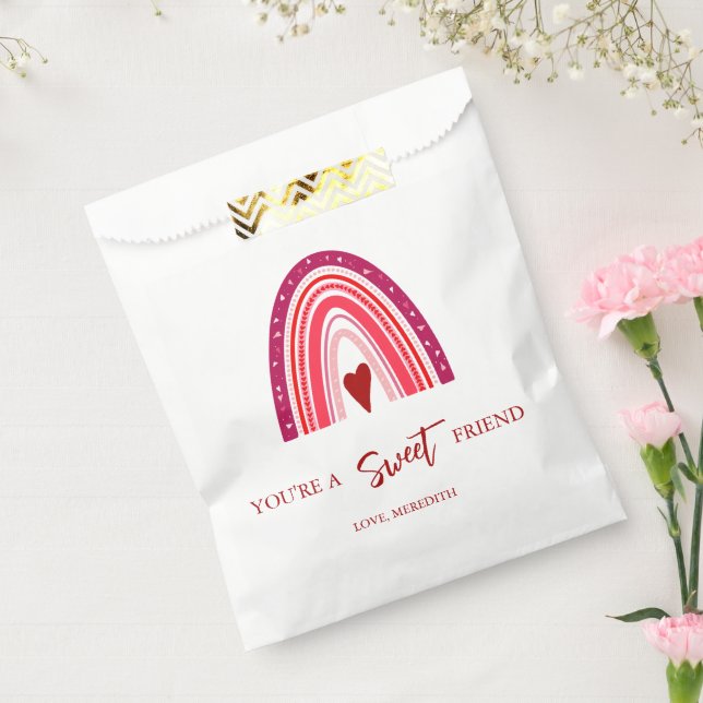 You're a Sweet Friend Valentine Boho Rainbow Favour Bag (Sealed)