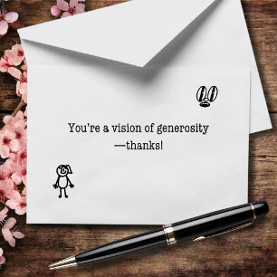 You're A Vision of Generosity Thank You Card