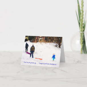 You're All Grown Up Boys who love Snow Graduation Card