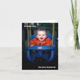 You're All Grown Up Personalized Photo Graduation Card