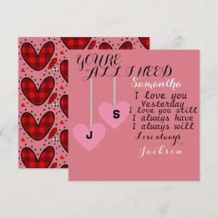 You're all I need personalized Valentine's day 