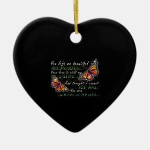 You're Always At My Side Gift For Husband and Wife Ceramic Ornament