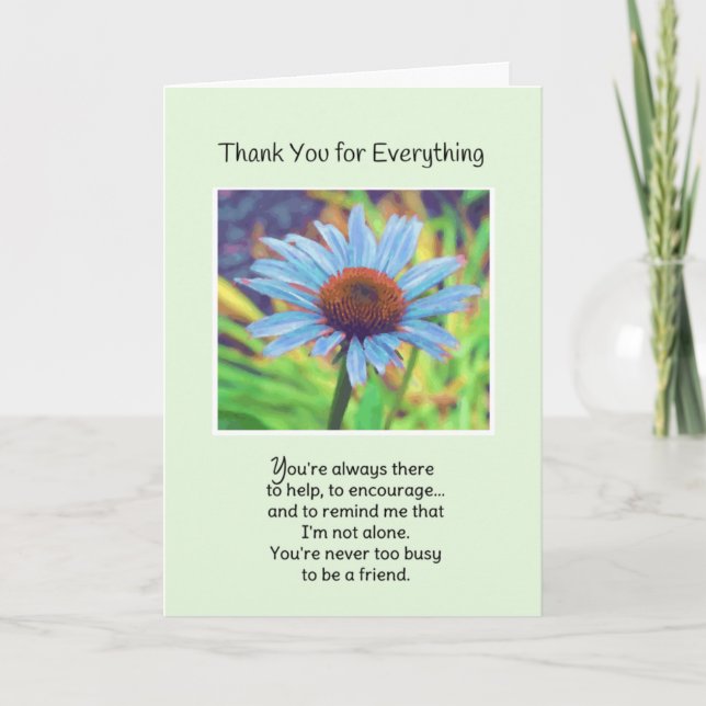 You're Always There... Thank You Card (Front)