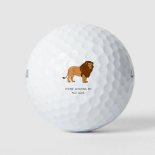 'You're Amazing, I'm Not Lion!' Funny Playful Lion Golf Balls