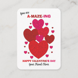 You're Amazing Maze Classroom Valentine Note Card