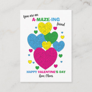 You're Amazing Maze Classroom Valentine Note Card