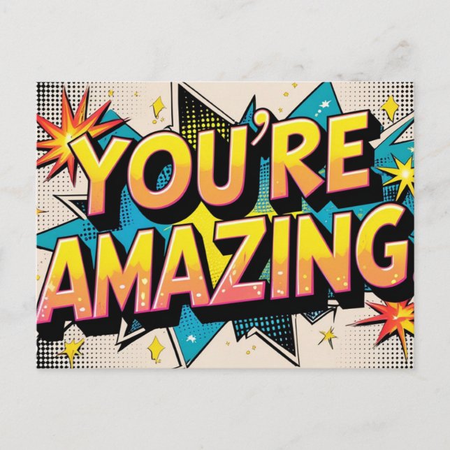 You're Amazing Postcard (Front)