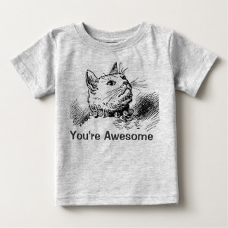 You're Awesome Child Cat Face Design T-Shirt