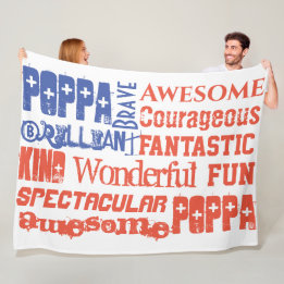 You're Awesome Custom Name Red White Blue USA Flag Fleece Blanket