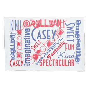 You're Awesome! Red White and Blue Personalized Pillowcase