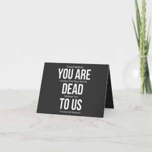 youre dead to us card