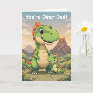 Youre Dino Mite Dad Cute Dinosaur Fathers Day Card
