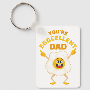 You're Eggcellent Dad Father's day Birthday Egg  Keychain