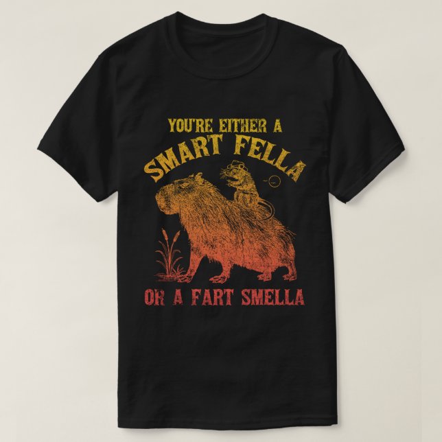You're Either A Smart Fella Or A Fart Smella T-Shirt (Design Front)