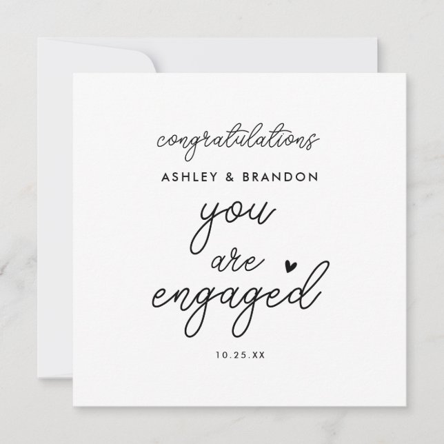  You're Engaged Congratulations Engagement Card (Front)