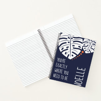 You're Exactly Where You Need to Be, Navy Blue Notebook