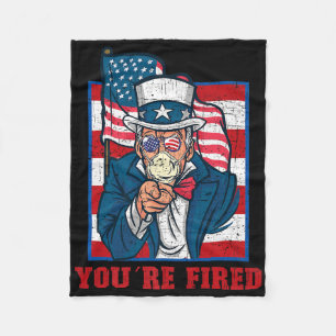 Youre Fired Sam Uncle Independence Day Party Linco Fleece Blanket