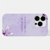 You're free to be different Purple Artsy Case-Mate iPhone Case (Back (Horizontal))