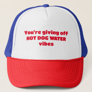 You're giving off hot dog water vibes funny hat