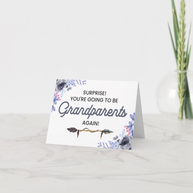 You're Going To Be Grandparents Again Card (Front)