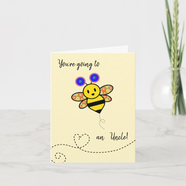 You're going to bee an Uncle- congratulations Card (Front)