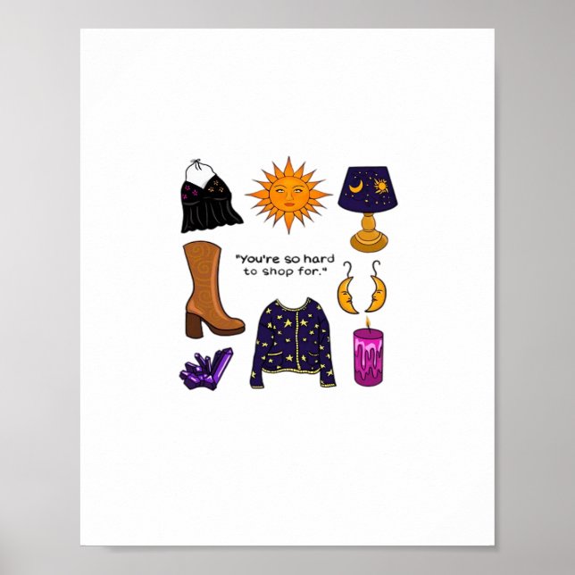 Youre Hard To Shop For Whimsigoth Aesthetic Classi Poster (Front)