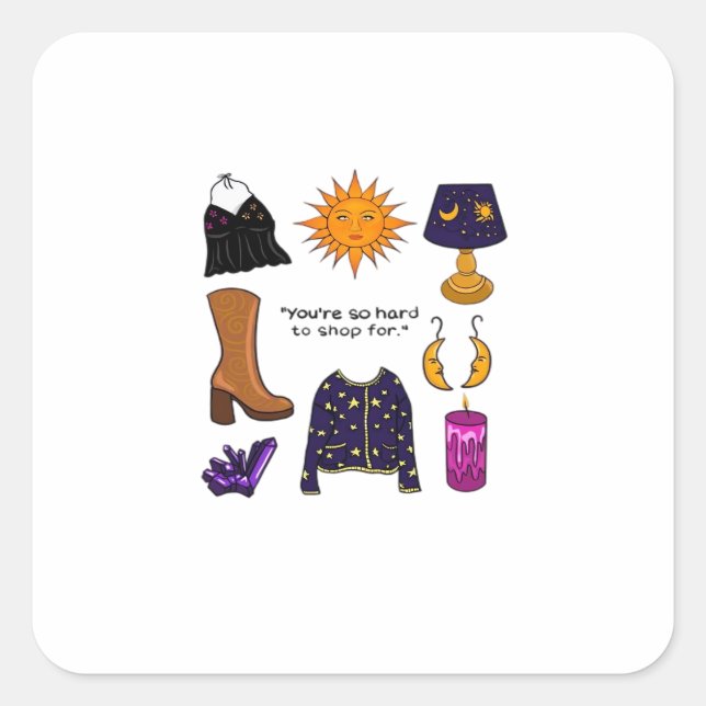 Youre Hard To Shop For Whimsigoth Aesthetic Classi Square Sticker (Front)