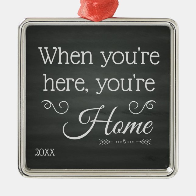 You're Home - Foster Care Adoption Gifts Metal Ornament (Front)