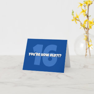 You're how old kids teens any age birthday card