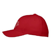 You're In A Cult Red Embroidered Baseball Cap Hat (Left)