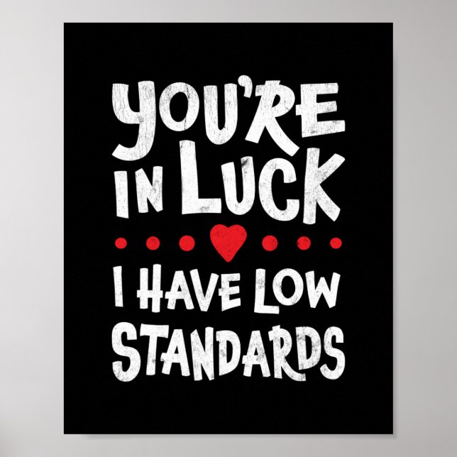 You're In Luck I Have Low Standards Poster (Front)