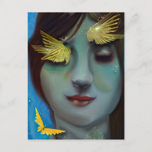 You're In My Thoughts Pretty Lady Postcard