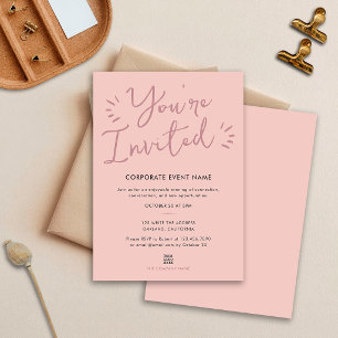 You're Invited Dusty Pink Business Corporate Invitation