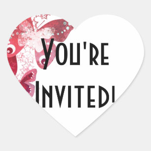 You're Invited Heart Sticker