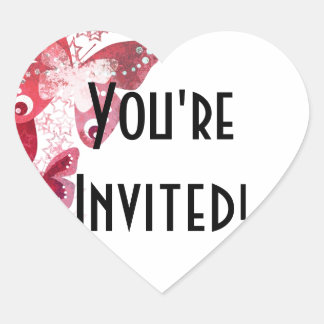 You're Invited Heart Sticker