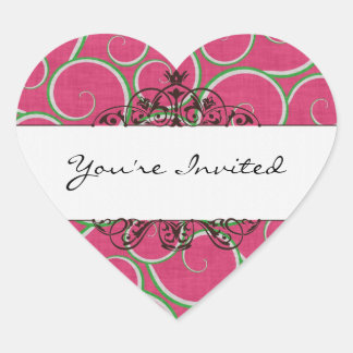 You're Invited Heart Sticker